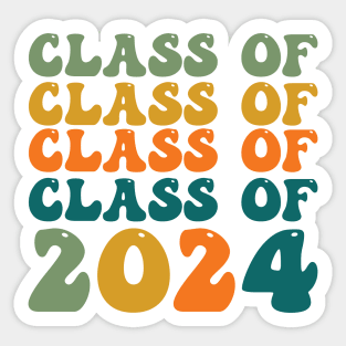 Groovy Class of 2024 Graduation Sticker